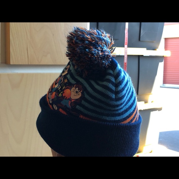 Space Jam Girl's Blue/Orange Knit Beanie Winter Hats Size One - Picture 4 of 9